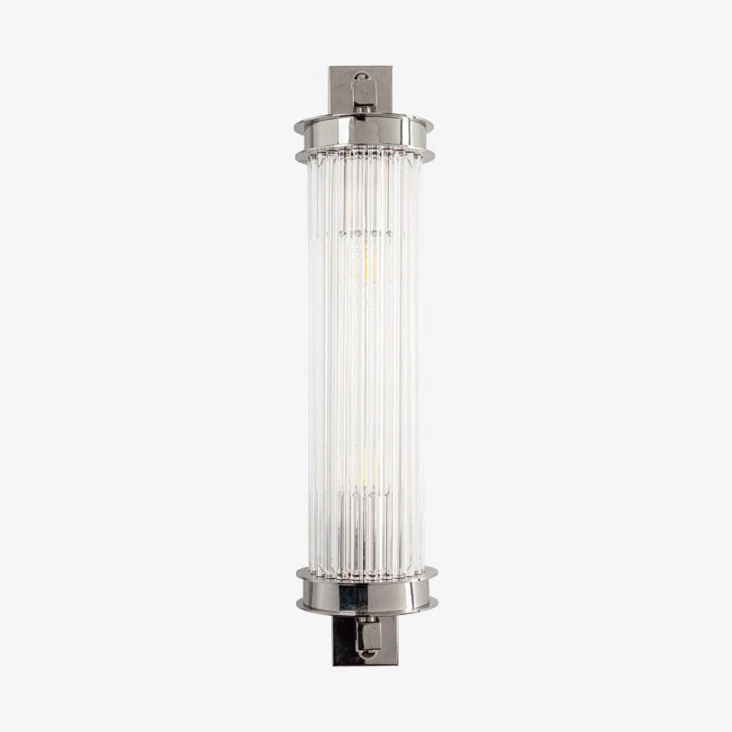 Elon Vintage Ribbed Glass Bathroom Wall Light