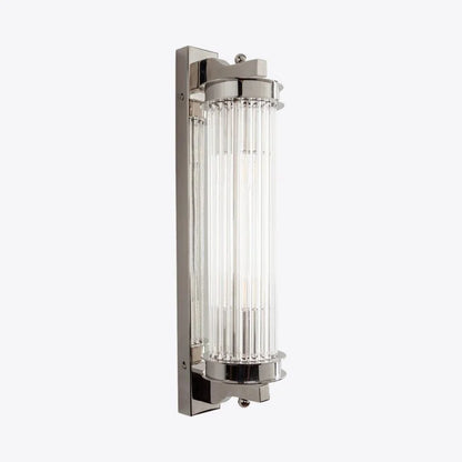 Elon Vintage Ribbed Glass Bathroom Wall Light