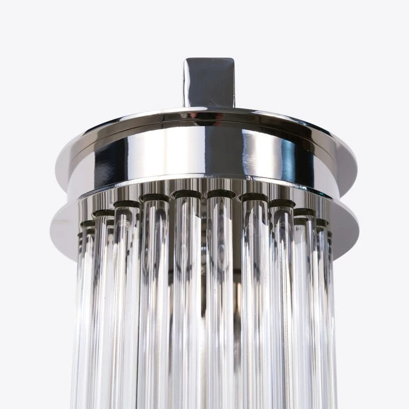 Elon Vintage Ribbed Glass Bathroom Wall Light