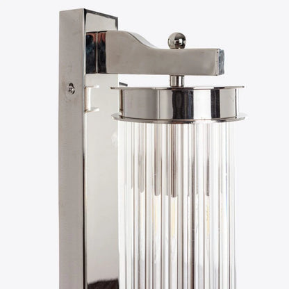 Elon Vintage Ribbed Glass Bathroom Wall Light