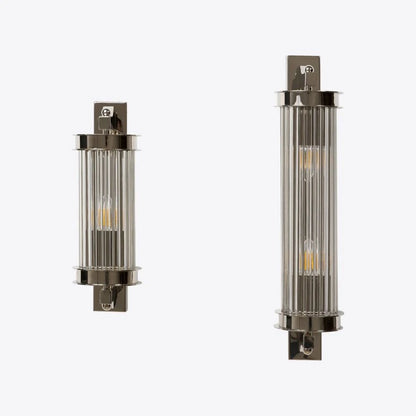 Elon Vintage Ribbed Glass Bathroom Wall Light