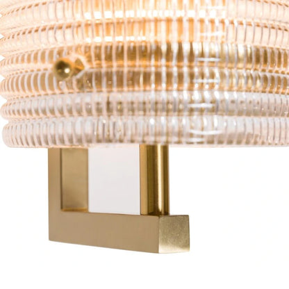 Como Waffle Moulded Glass Wall Light