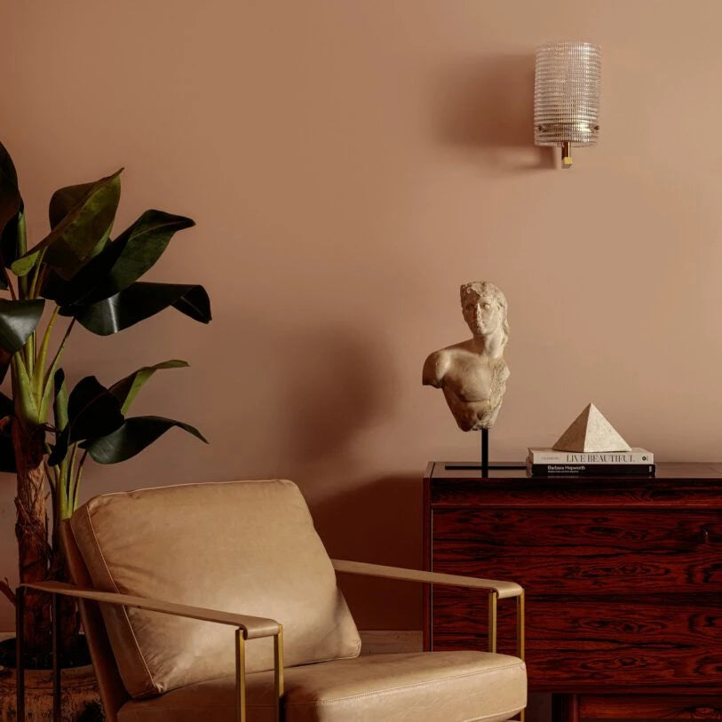 Como Waffle Moulded Glass Wall Light