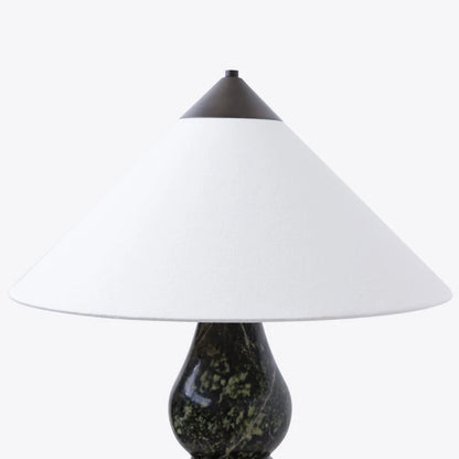 Yuki Solid Marble and Fabric Shade Table Lamp