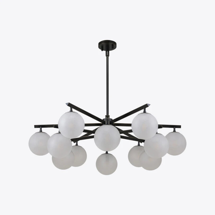 Geneva Sand Blasted Glass Chandelier