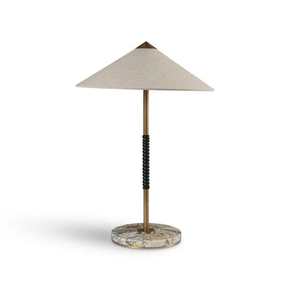 Bond Marble Table Lamp with Fabric Shade
