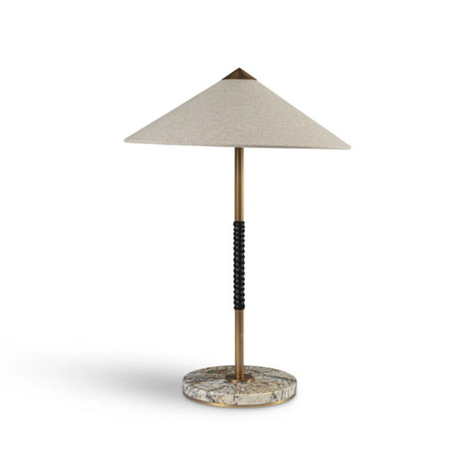 Bond Marble Table Lamp with Fabric Shade