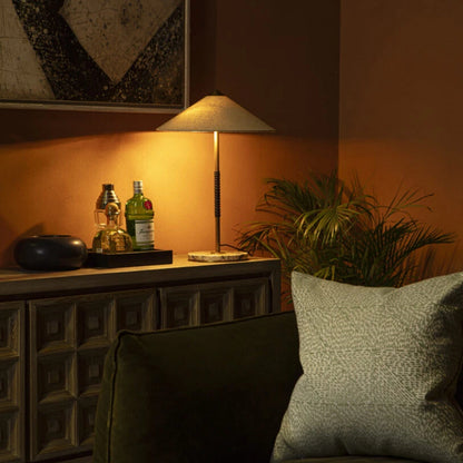 Bond Marble Table Lamp with Fabric Shade