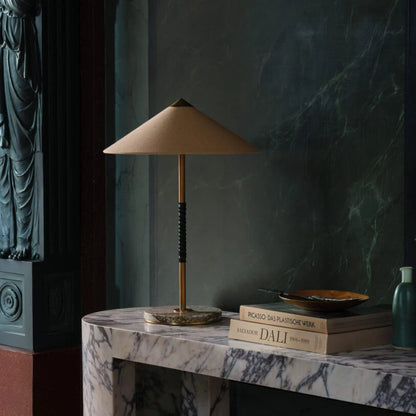 Bond Marble Table Lamp with Fabric Shade