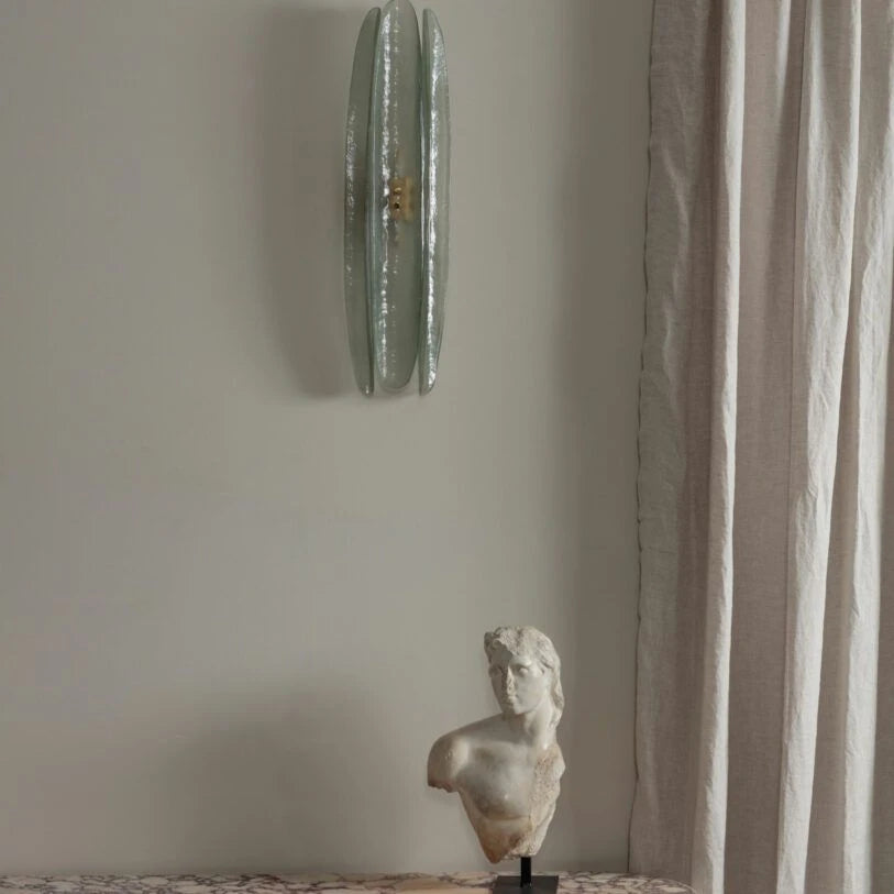 Dahlia Curved Glass Wall Light