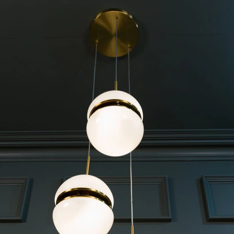 Bistro Cluster Opal Glass Pendant