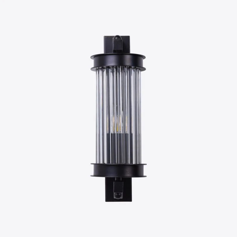 Elon Vintage Ribbed Glass Bathroom Wall Light