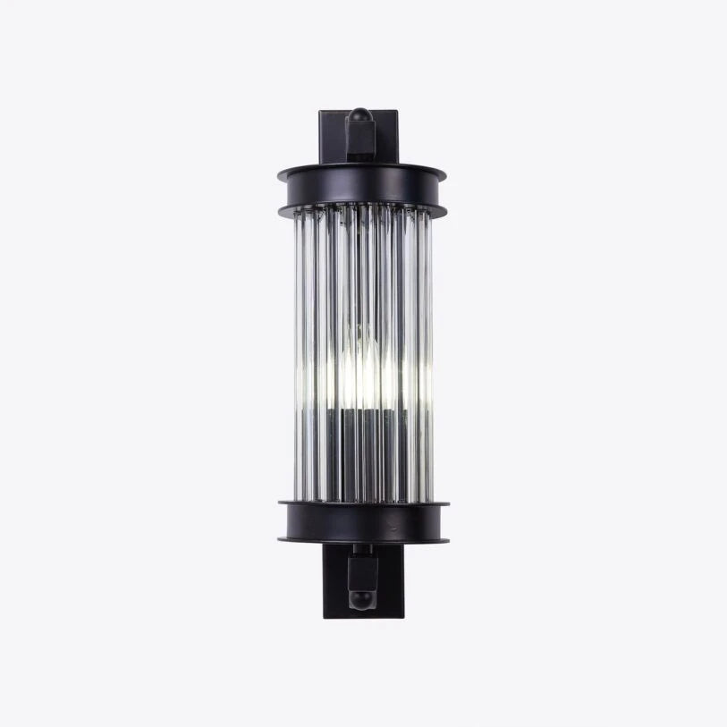 Elon Vintage Ribbed Glass Bathroom Wall Light