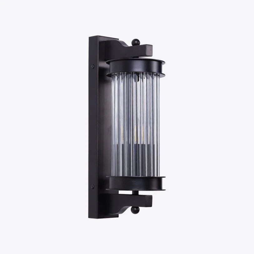 Elon Vintage Ribbed Glass Bathroom Wall Light