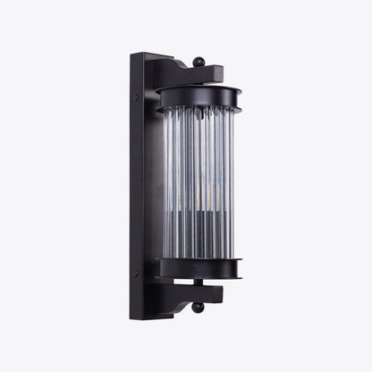 Elon Vintage Ribbed Glass Bathroom Wall Light