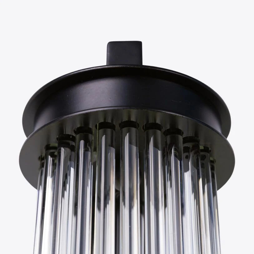 Elon Vintage Ribbed Glass Bathroom Wall Light