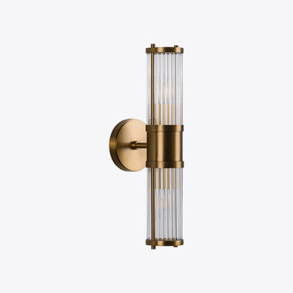 Hendrix Ribbed Glass Double Wall Light