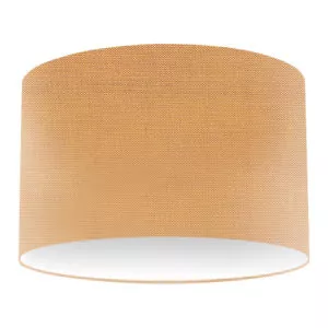 Peach Silk Drum Lampshade