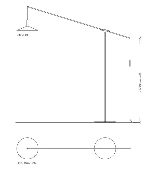 Penta Light Altura Floor Lamp dimensions