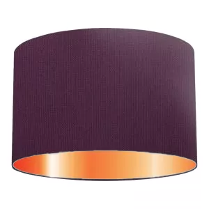 Purple Cotton Drum Lampshade