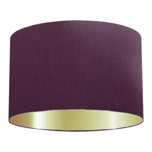 Purple Cotton Drum Lampshade