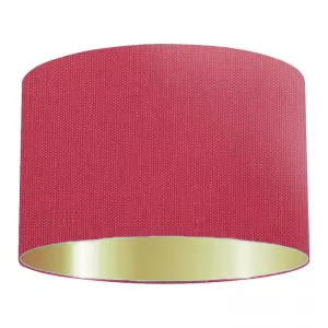 Raspberry Cotton Drum Lampshade