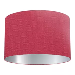 Raspberry Cotton Drum Lampshade