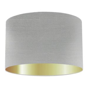 Silver Silk Drum Lampshade