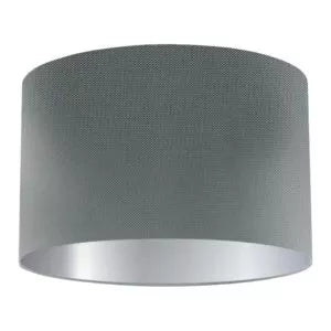 Slate Silk Drum Lampshade