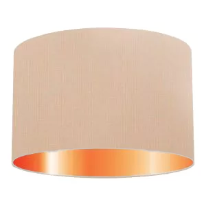 Salmon Cotton Drum Lampshade