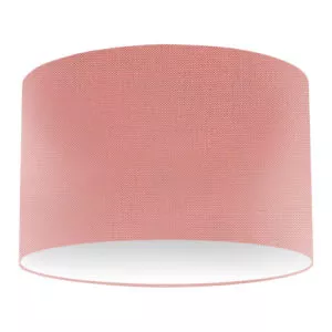 Salmon Silk Drum Lampshade