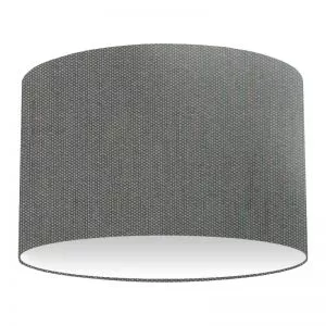 Silver Grey Cotton Drum Lampshade