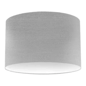 Silver Silk Drum Lampshade