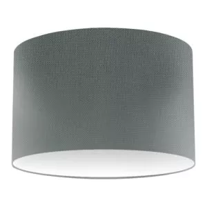 Slate Silk Drum Lampshade