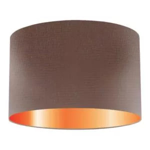 Taupe Silk Drum Lampshade