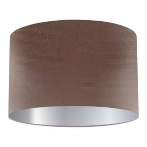 Taupe Silk Drum Lampshade