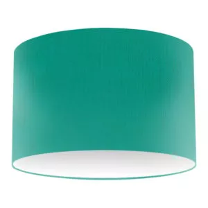 Teal Silk Drum Lampshade