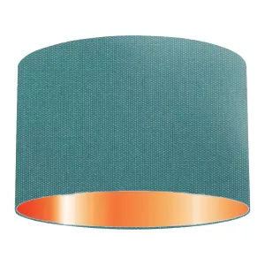 Turquoise Cotton Drum Lampshade