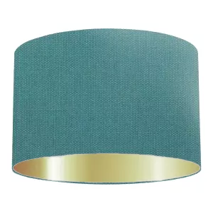 Turquoise Cotton Drum Lampshade