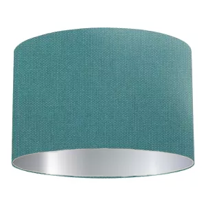 Turquoise Cotton Drum Lampshade