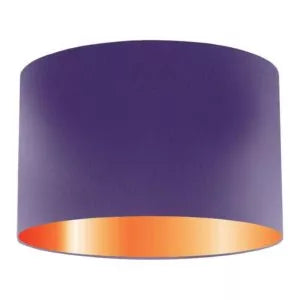 Violet Silk Drum Lampshade