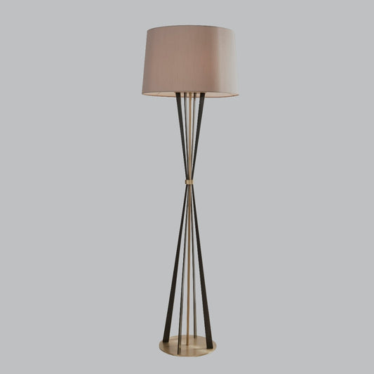 Vega Antique Brass Floor Lamp