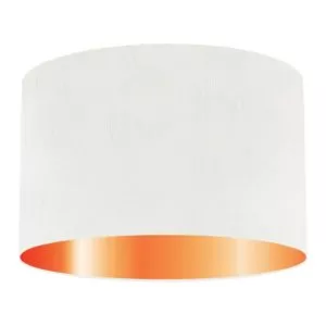 White Silk Drum Lampshade