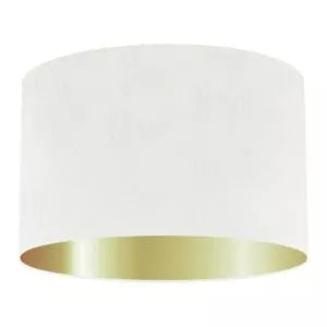 White Silk Drum Lampshade