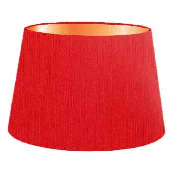 Warm Red Cotton French Drum Lampshade