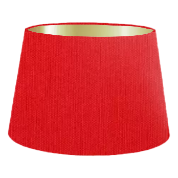 Warm Red Cotton French Drum Lampshade