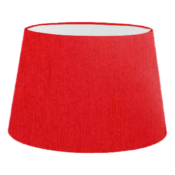 Warm Red Cotton French Drum Lampshade