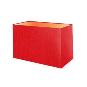 Warm Red Cotton Rectangle Lampshade