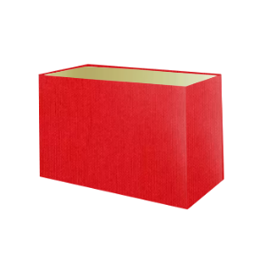 Warm Red Cotton Rectangle Lampshade