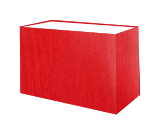 Warm Red Cotton Rectangle Lampshade